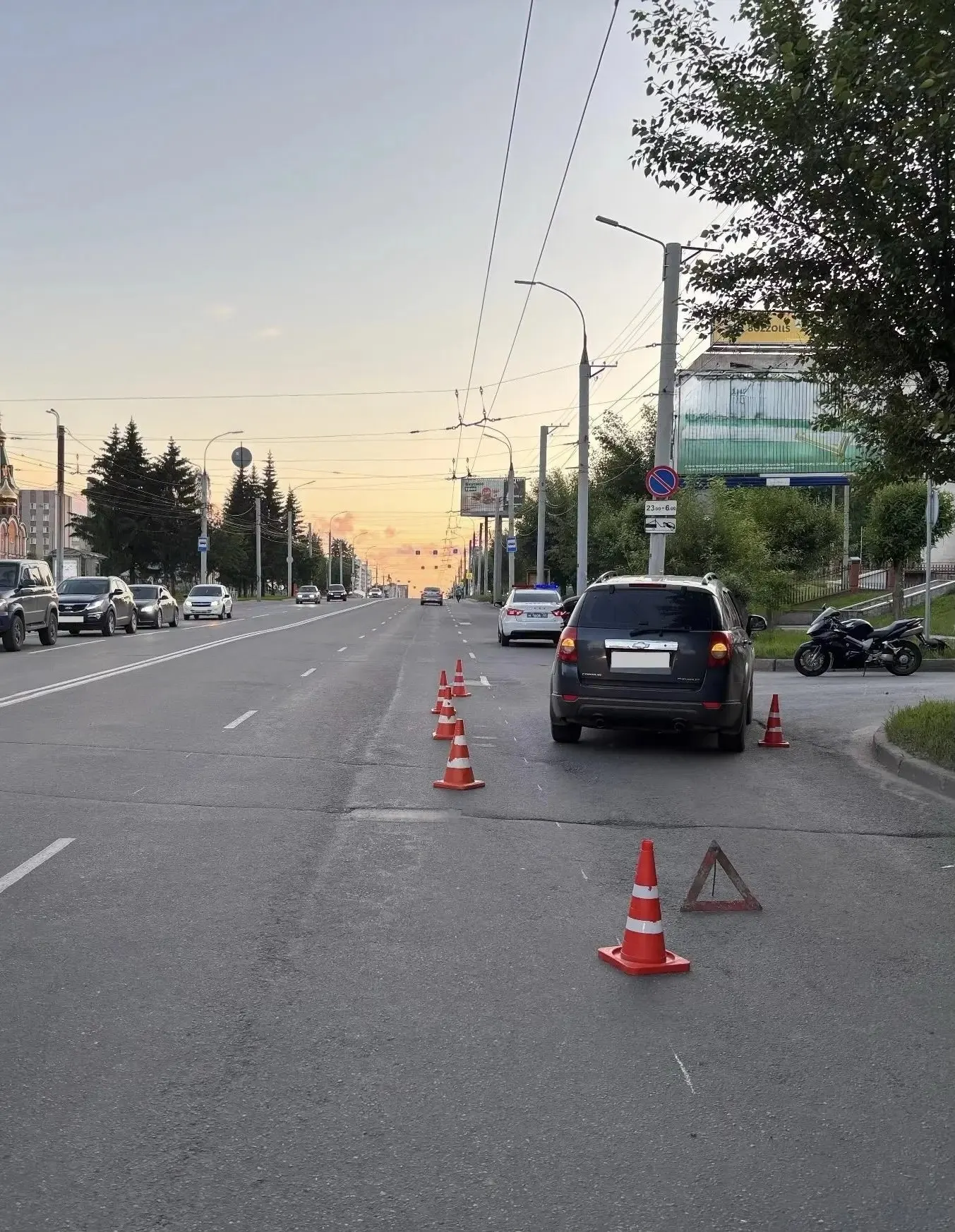 В&nbsp;Кировской области на&nbsp;ул. Воровского столкнулись Chevrolet и&nbsp;мотоцикл, пострадал мотоциклист