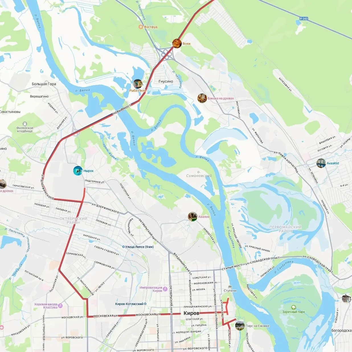 В Кирове 8 июня временно ограничат движение на нескольких участках: перекрытия начнутся утром и продлятся до окончания шествия колонны.