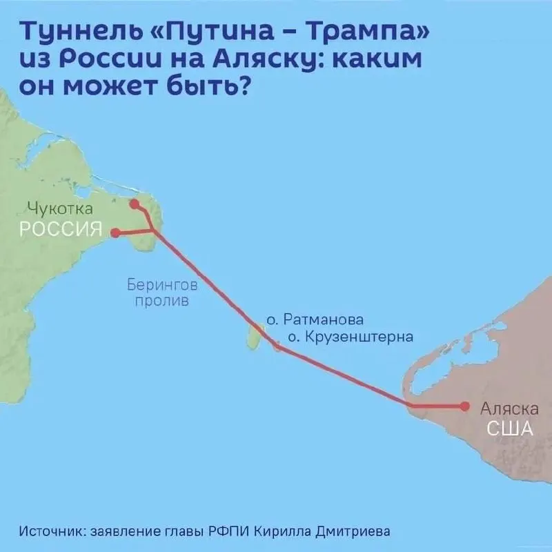 На ПМЭФ собираются подписать соглашение о проектировании тоннеля под Беринговым проливом длиной до 112 км — при традиционных методах стоимость оценивают более чем в $65 млрд.