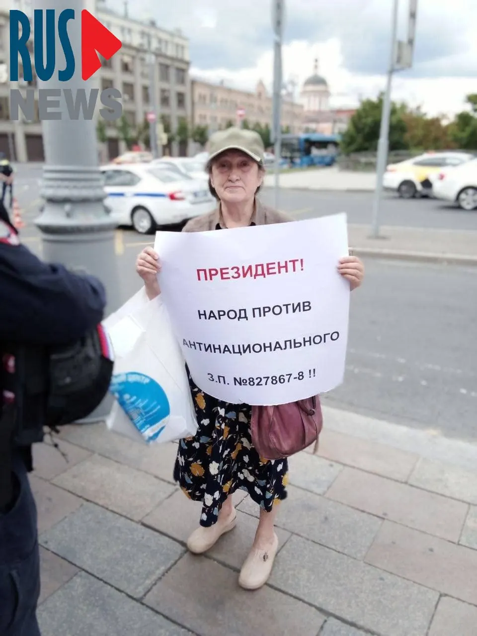 В столице задержали Наталью Шамину: она протестовала против законопроекта, предлагающего передать регионам право выводить памятники из-под государственной охраны.