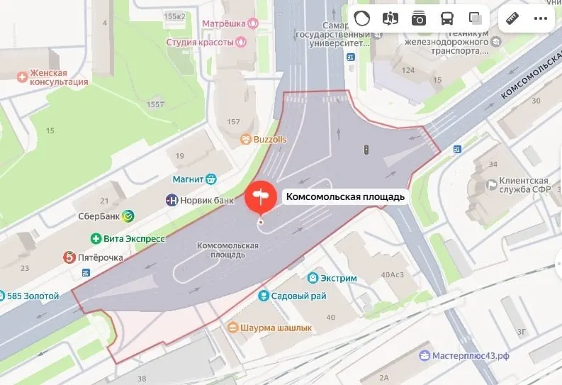 На&nbsp;Комсомольской площади могут ввести кольцевое движение