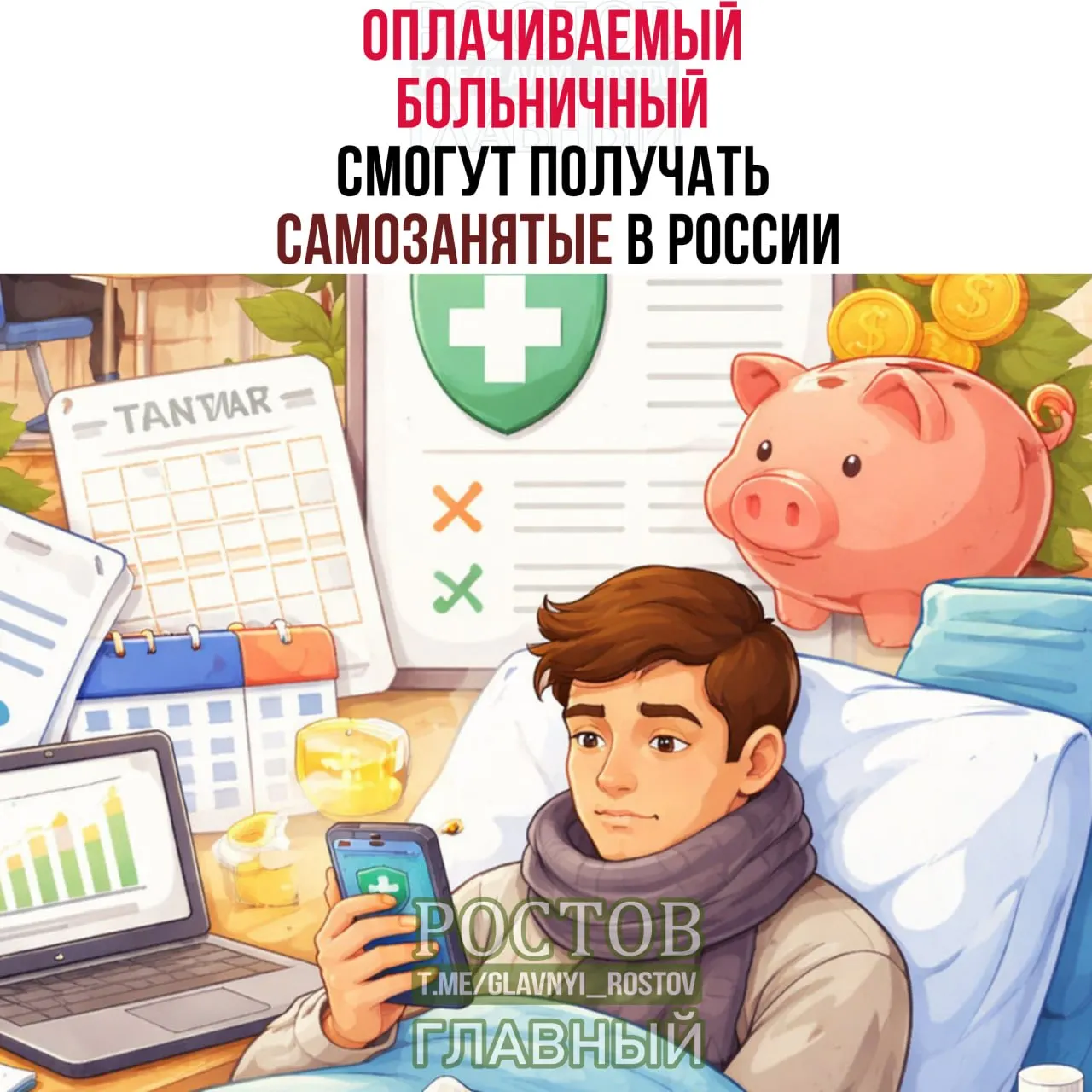 Самозанятые получат право на выплаты по больничному: базовая сумма 35 000 ₽ при взносах 1 344 ₽ в месяц и до 50 000 ₽ при взносах 1 920 ₽. Оформление доступно через «Мой налог», Госуслуги или Фонд социального страхования.