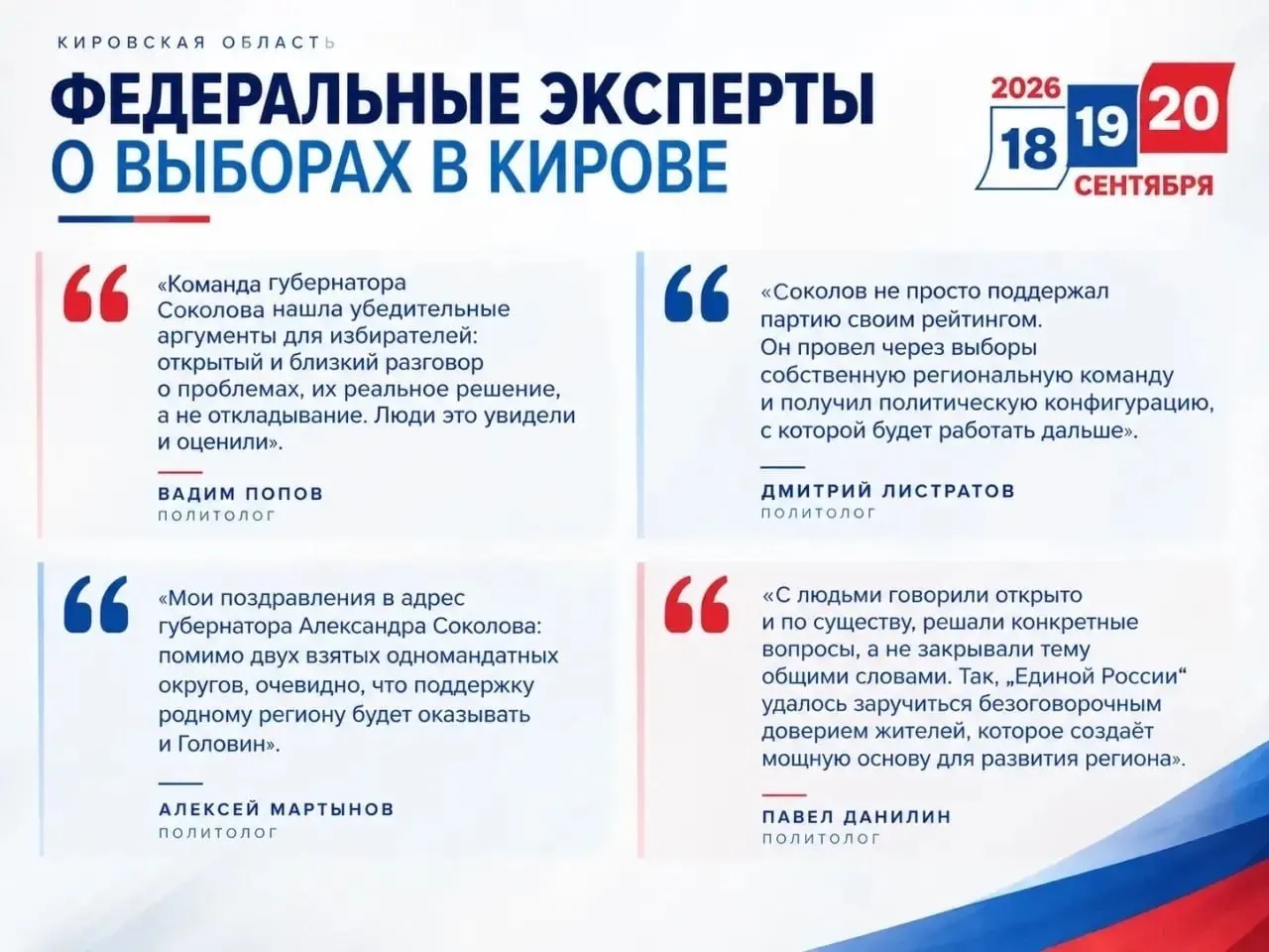 Эксперты оценивают результаты по партийным спискам и по одномандатникам, влияние команды губернатора Александра Соколова и динамику по сравнению с выборами 2021 года.